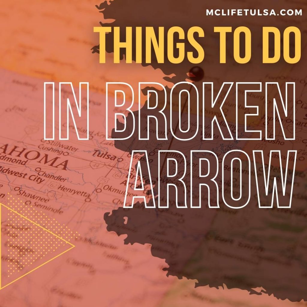 map showing Broken Arrow with text