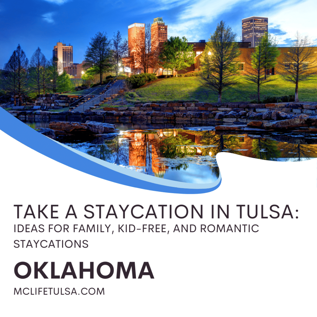 city of Tulsa at sunset with text about the article's topics